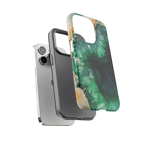 Green Geode in Watercolor - Impact Resistant Phone Case